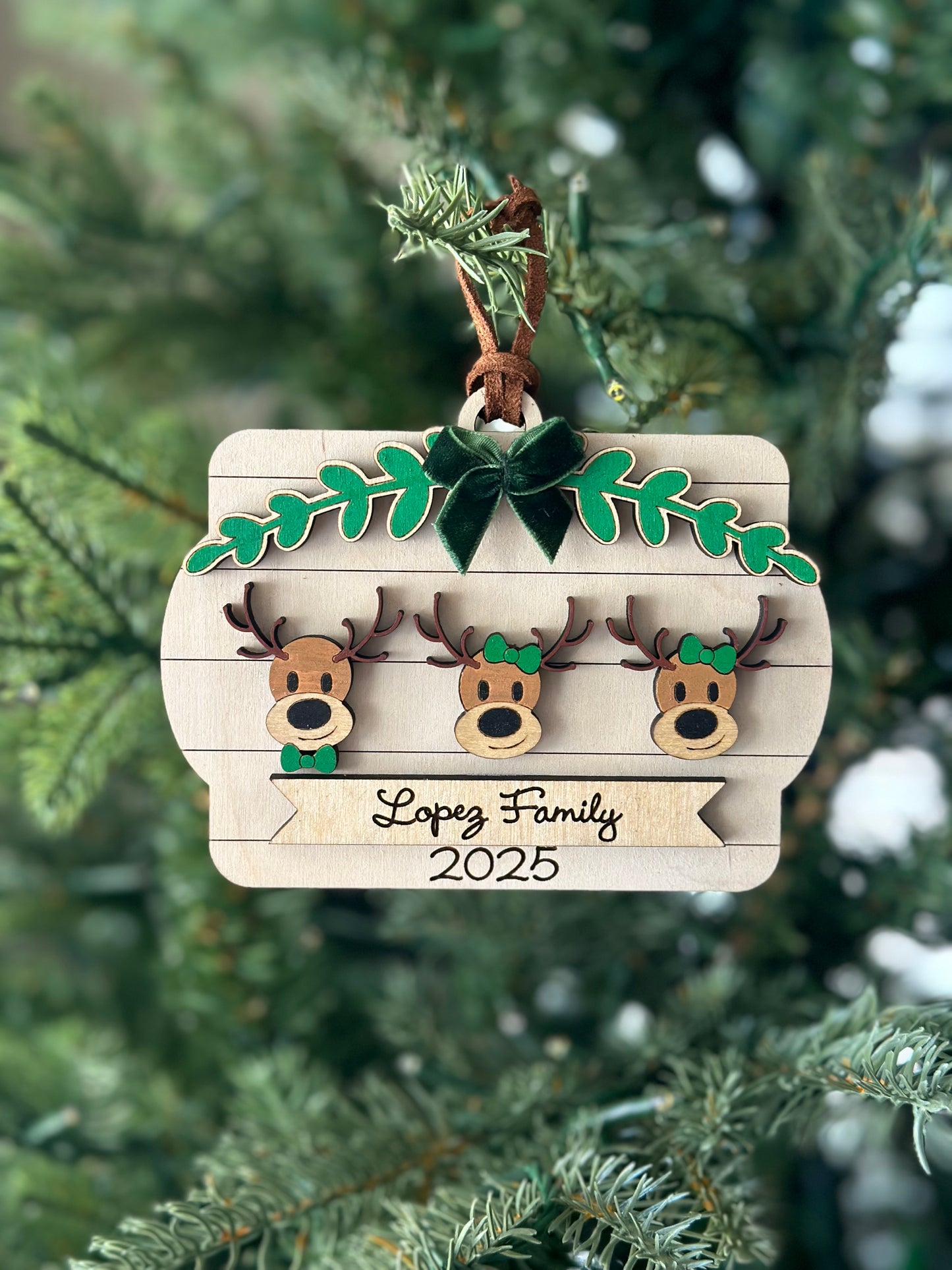 Reindeer Family Ornament